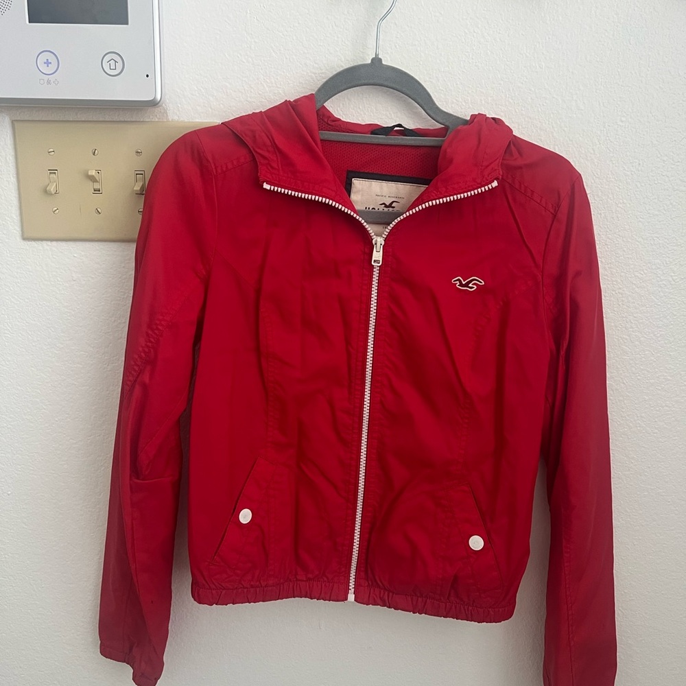 Hollister Vibrant Red Zip-Up Jacket